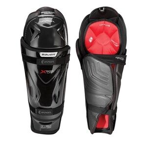 Bauer Vapor X900 Lite Shin Guards Black and Red